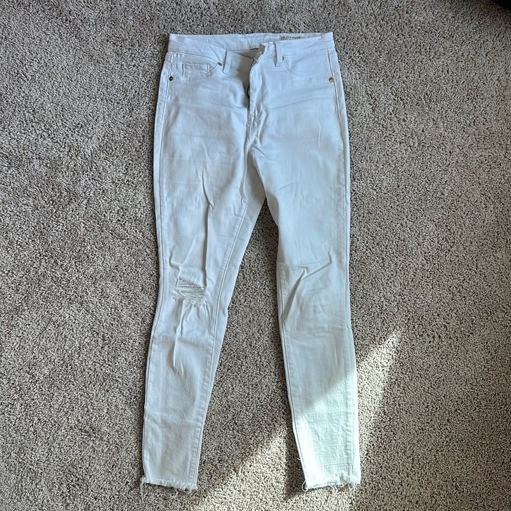 Blank NYC white “the great jones skinny high rise” size 28